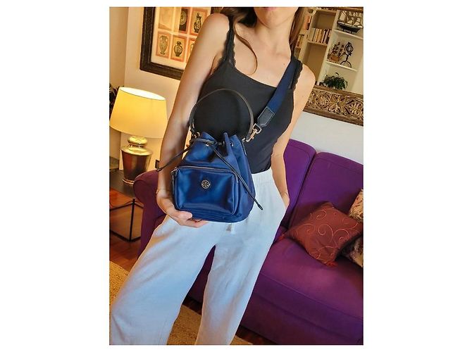 Borsa a secchiello Bucket "VIRGINIA" Tory Burch" Blu scuro - vista 6