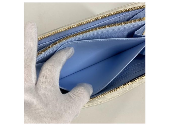 Cartera Larga Monogram Empreinte Louis Vuitton Blanco Azul - vista 14