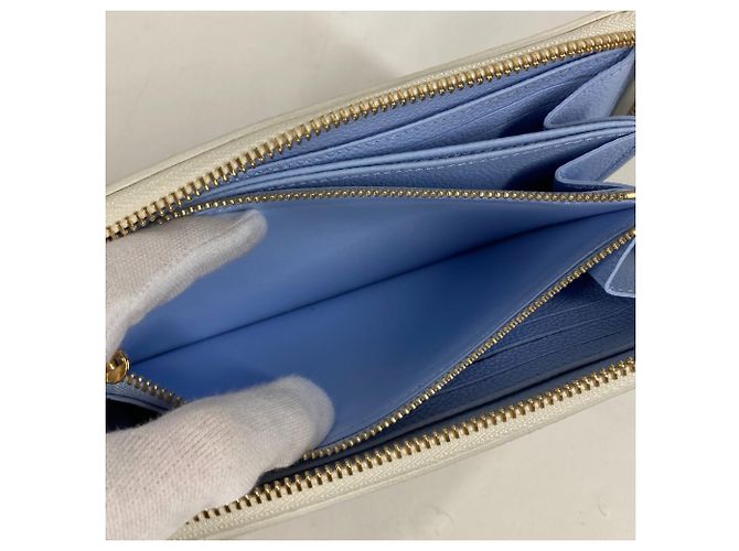 Cartera Larga Monogram Empreinte Louis Vuitton Blanco Azul - vista 9
