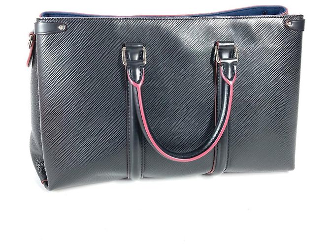 Borsa Tote Louis Vuitton Epi Soufflot NV MM Nero Rosa Multicolore - vista 3