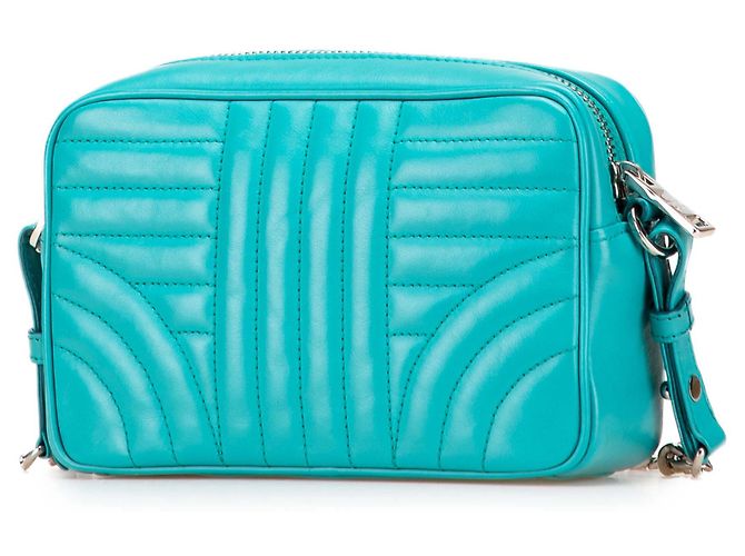 Prada Blue Soft Calf Diagramme Camera Bag - view 2