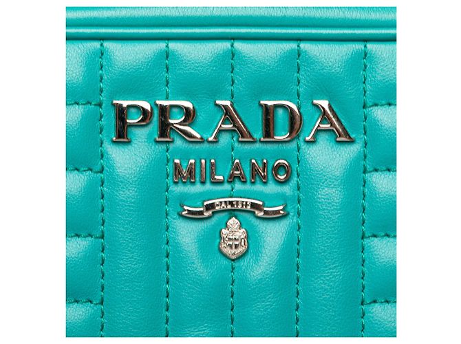 Prada Blue Soft Calf Diagramme Camera Bag - view 7
