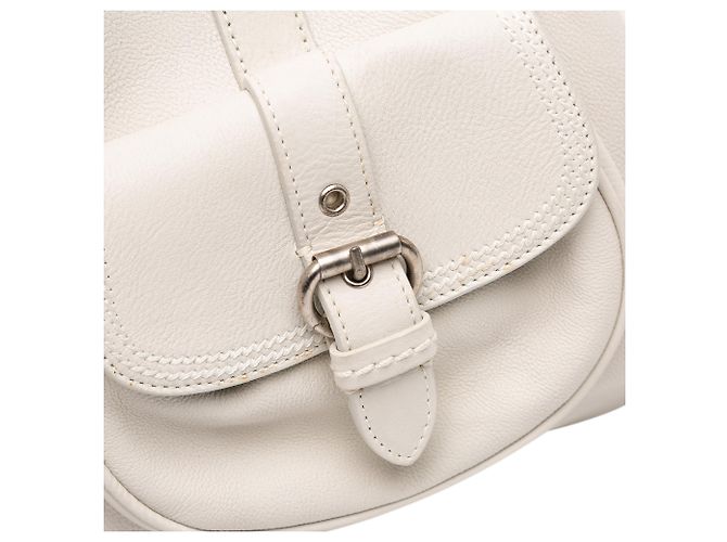 Borsa My Dior Frame grande in pelle di vitello bianca - vista 10