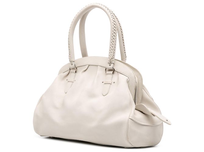Borsa My Dior Frame grande in pelle di vitello bianca - vista 2
