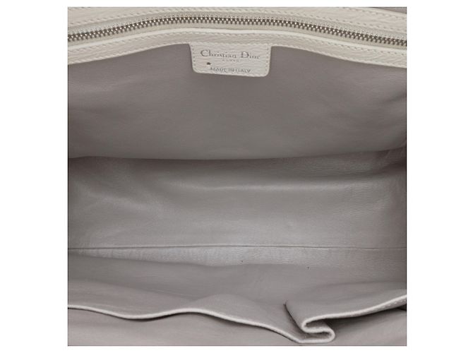 Borsa My Dior Frame grande in pelle di vitello bianca - vista 4