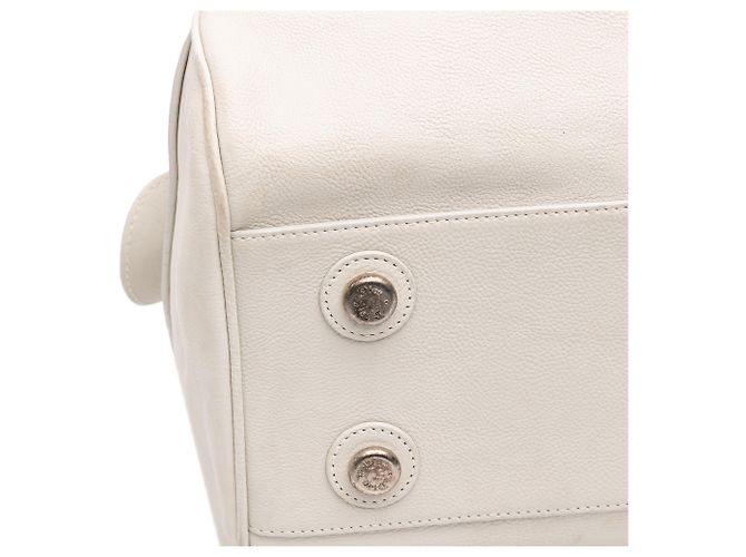 Borsa My Dior Frame grande in pelle di vitello bianca - vista 7