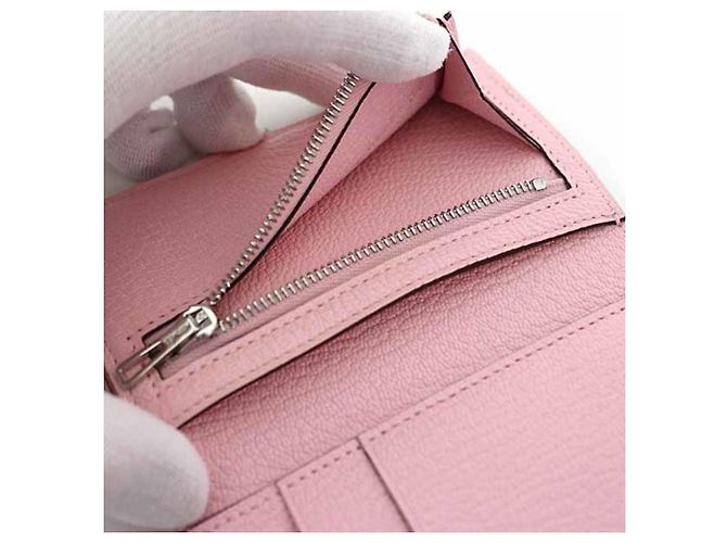 Cartera Trifold Bearn Combination de Hermès Rosa - vista 6