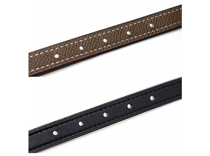 Reversibler Ledergürtel von Hermès Braun Schwarz - Ansicht 5