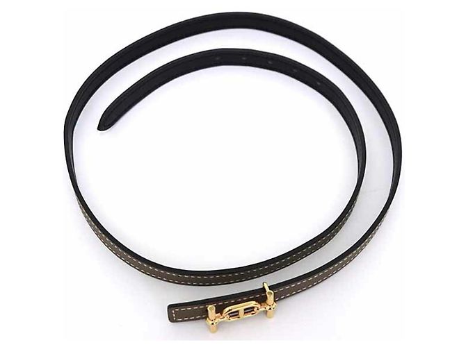 Reversibler Ledergürtel von Hermès Braun Schwarz - Ansicht 6