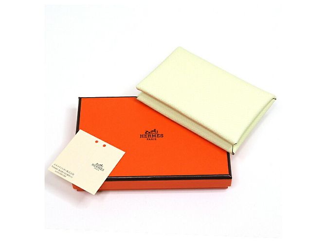 Monedero de cuero Epsom de Hermès en Amarillo - vista 2
