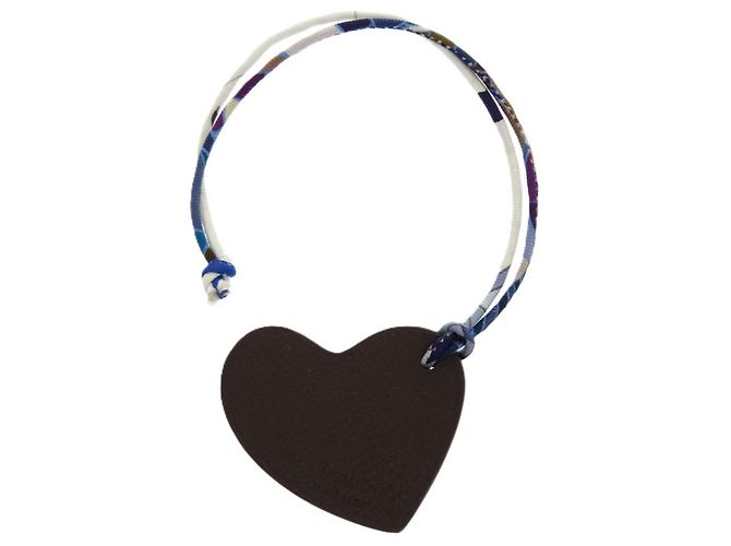 Charm Mini Bolsa Corazón Petit H Hermès Chocolate - vista 4