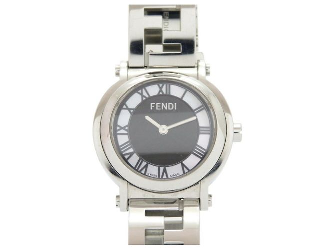 Fendi 6100L Caredro Shell Quarz-Armbanduhr aus Edelstahl Schwarz - Ansicht 2