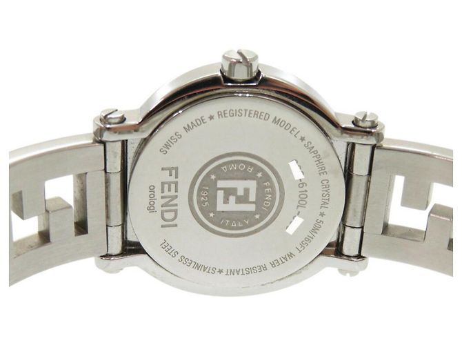 Fendi 6100L Caredro Shell Quarz-Armbanduhr aus Edelstahl Schwarz - Ansicht 7