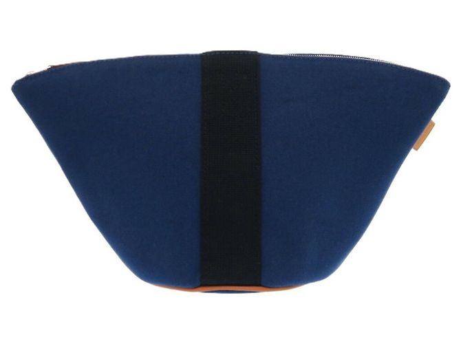 Pochette Trapezoid Palmire di Hermès Nero Rosso - vista 2