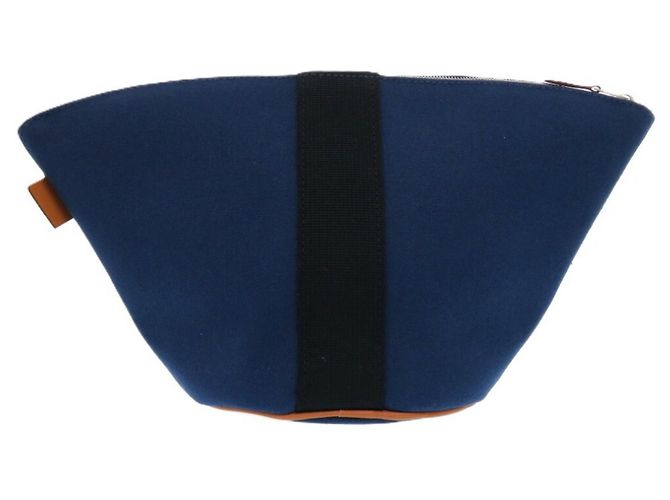 Pochette Trapezoid Palmire di Hermès Nero Rosso - vista 3