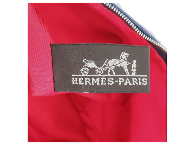 Pochette Trapezoid Palmire di Hermès Nero Rosso - vista 7