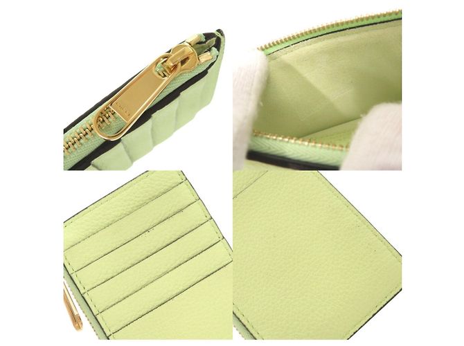Tarjetero de cuero verde Gucci - vista 9