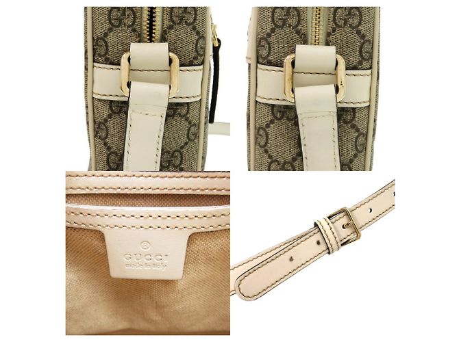 Borsa a Spalla Gucci GG Supreme Marrone Crudo - vista 10