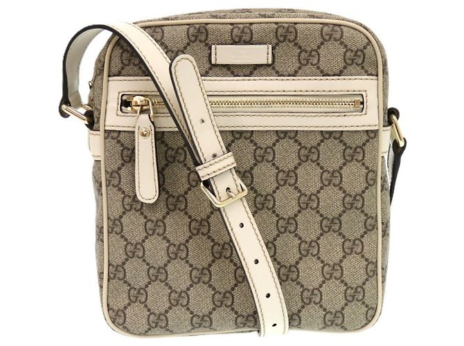 Borsa a Spalla Gucci GG Supreme Marrone Crudo - vista 2