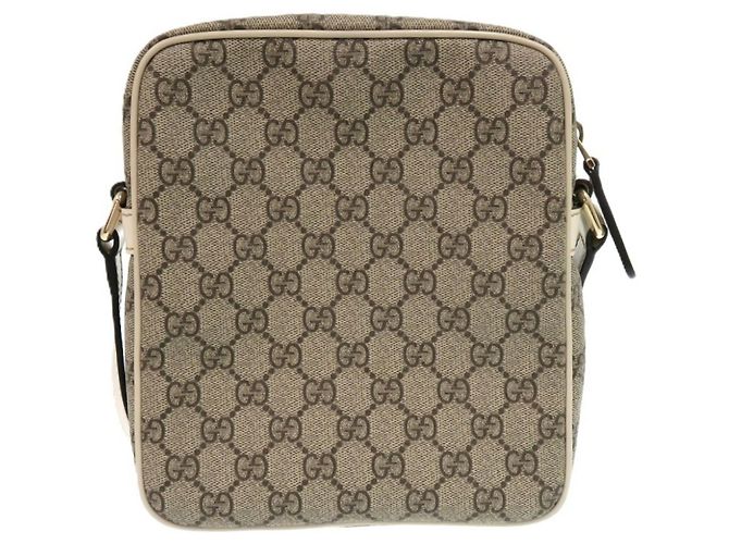Borsa a Spalla Gucci GG Supreme Marrone Crudo - vista 3