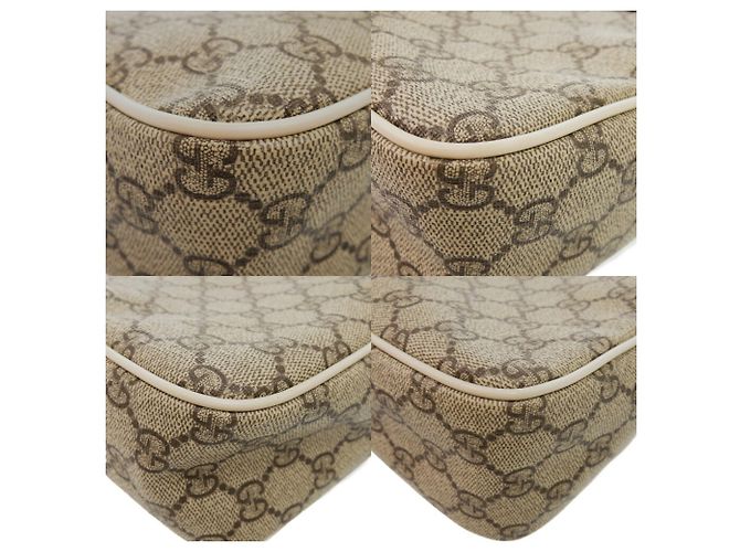 Borsa a Spalla Gucci GG Supreme Marrone Crudo - vista 5