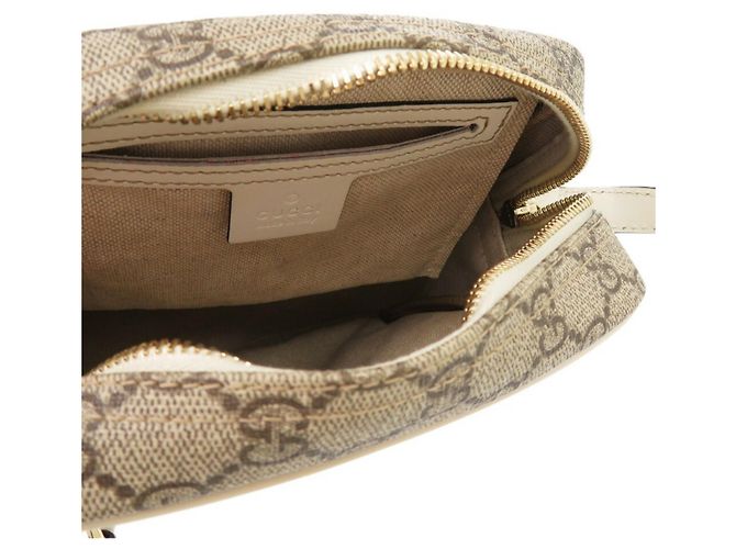 Borsa a Spalla Gucci GG Supreme Marrone Crudo - vista 6