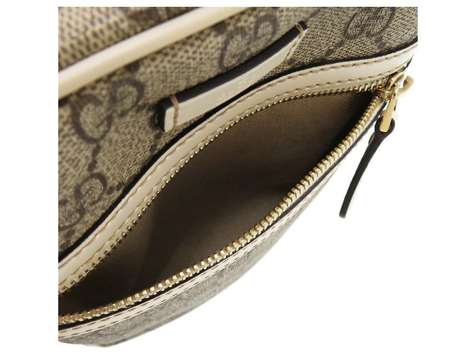 Borsa a Spalla Gucci GG Supreme Marrone Crudo - vista 8