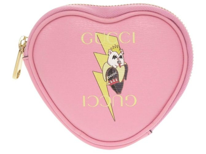 Monedero de cuero en forma de corazón Gucci x Bananya - vista 2