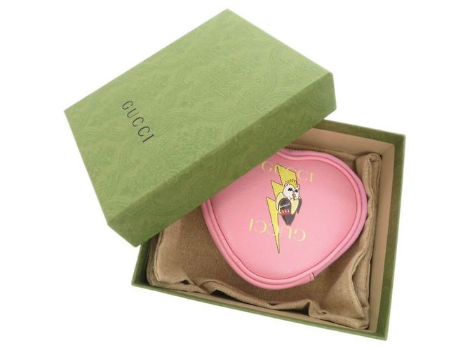 Monedero de cuero en forma de corazón Gucci x Bananya - vista 3