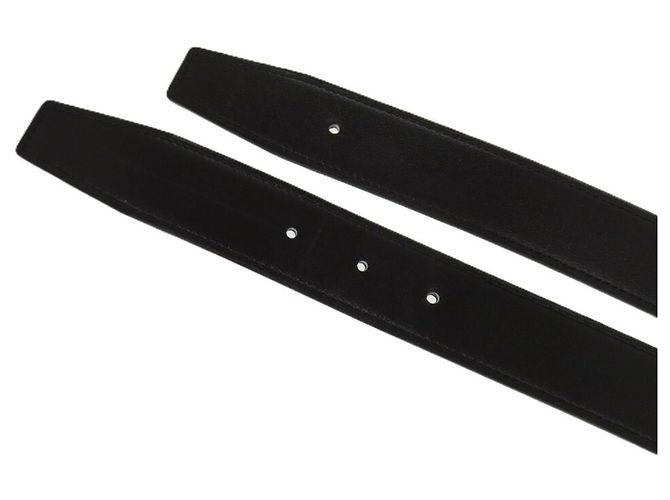 Hermès H Guilloché Reversible Constance Leather Belt Black - view 6