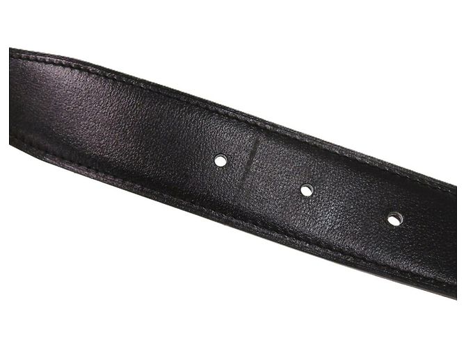 Hermès H Guilloché Reversible Constance Leather Belt Black - view 8