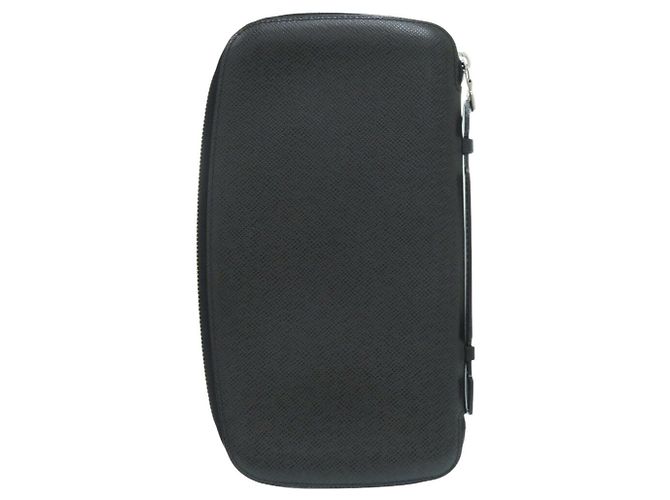 Louis Vuitton Taiga Leather Long Wallet Black - view 3