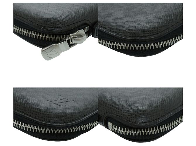 Louis Vuitton Taiga Leather Long Wallet Black - view 4