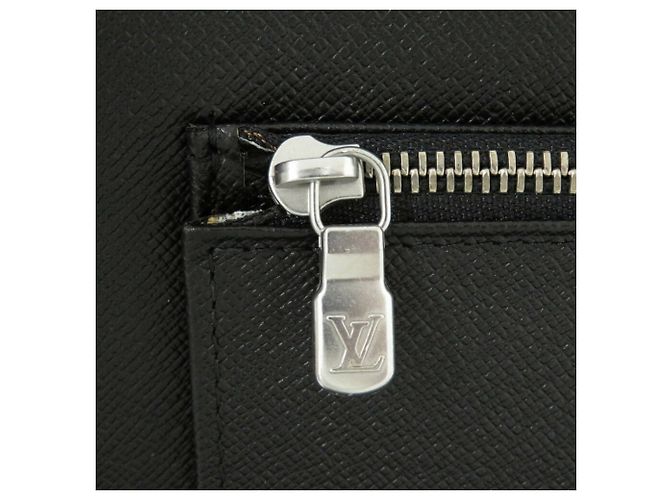 Louis Vuitton Taiga Leather Long Wallet Black - view 9