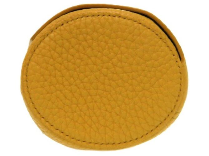 Pochette in pelle gialla Fendi Giallo - vista 5