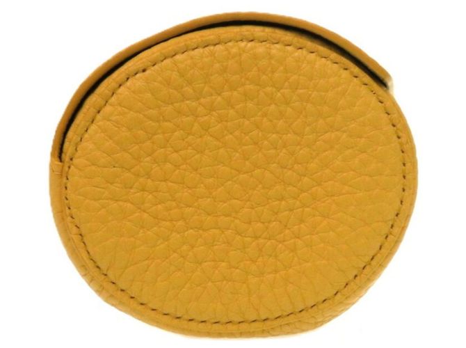 Pochette in pelle gialla Fendi Giallo - vista 6