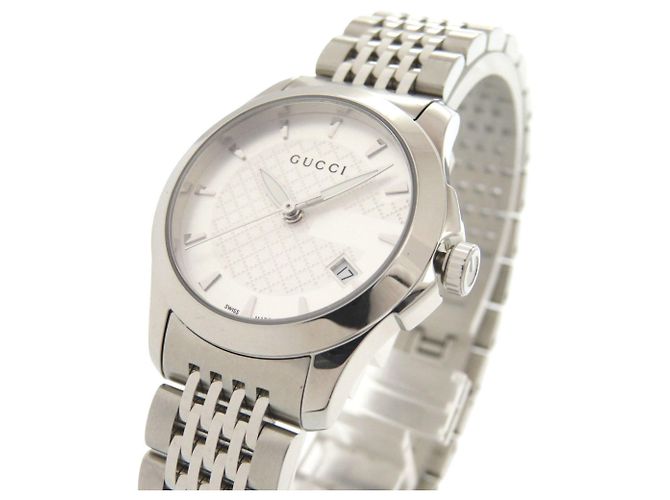 Reloj de cuarzo de acero inoxidable Gucci G-Timeless 126.5 - vista 3