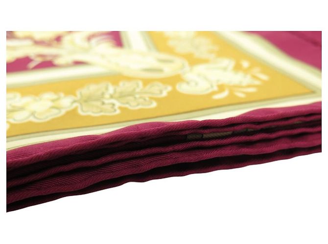 Hermès FULAR VINTAGE HERMES CHANTECLAIR 1ª EDIZIONE 90 SETA ROSSA Rosso - vista 14