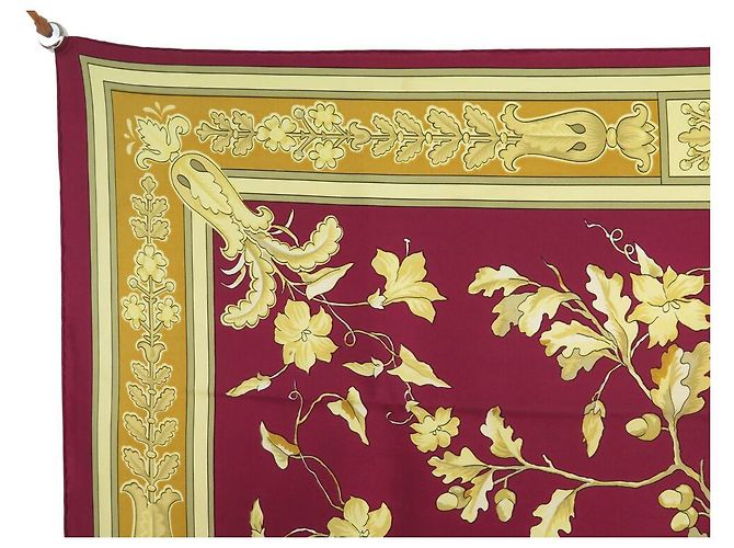 Hermès FULAR VINTAGE HERMES CHANTECLAIR 1ª EDIZIONE 90 SETA ROSSA Rosso - vista 2