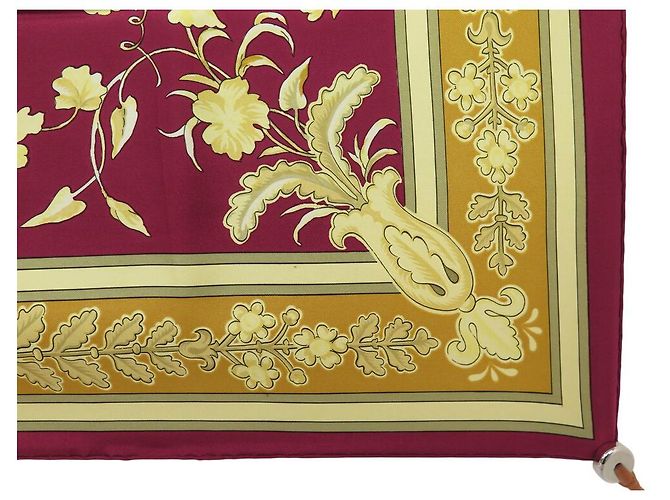 Hermès FULAR VINTAGE HERMES CHANTECLAIR 1ª EDIZIONE 90 SETA ROSSA Rosso - vista 4