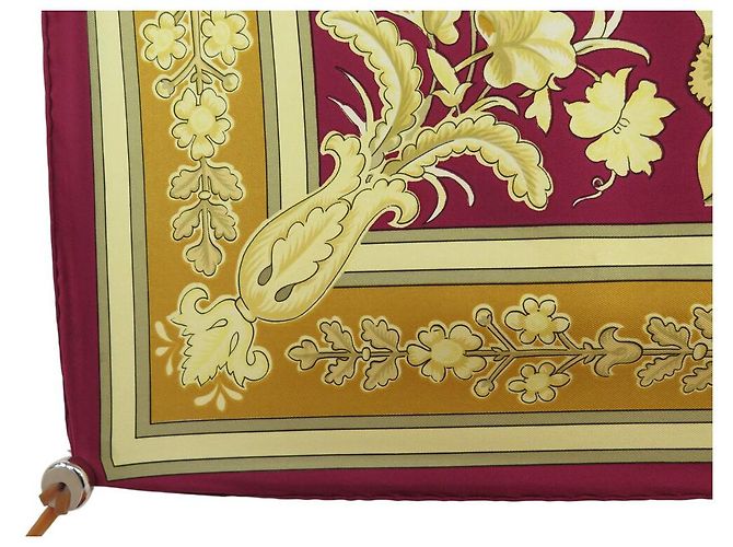 Hermès FULAR VINTAGE HERMES CHANTECLAIR 1ª EDIZIONE 90 SETA ROSSA Rosso - vista 5
