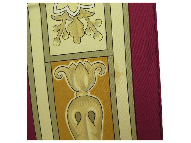 Hermès FULAR VINTAGE HERMES CHANTECLAIR 1ª EDIZIONE 90 SETA ROSSA Rosso - vista 6