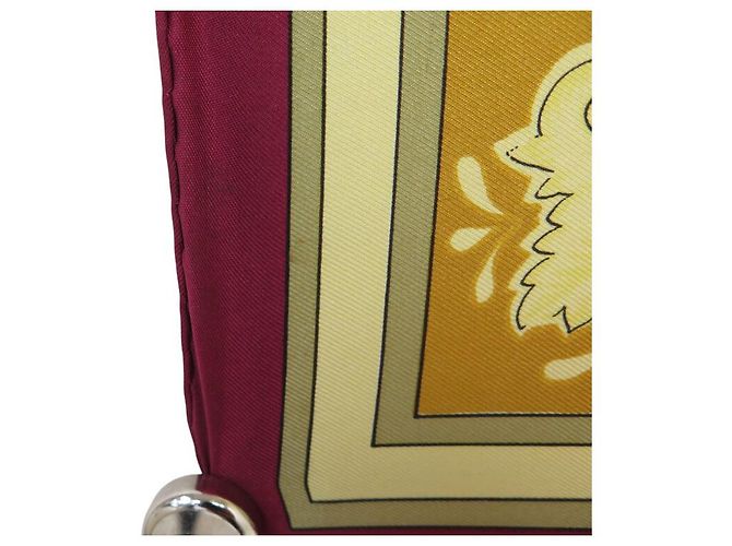 Hermès FULAR VINTAGE HERMES CHANTECLAIR 1ª EDIZIONE 90 SETA ROSSA Rosso - vista 8