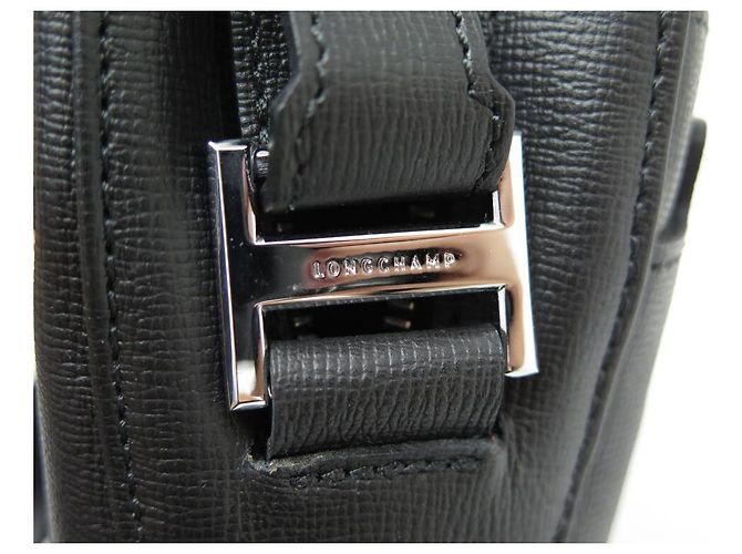 NEW LONGCHAMP DOCUMENT BAG 2151852001 GRAINED LEATHER SHOULDER STRAP - view 14
