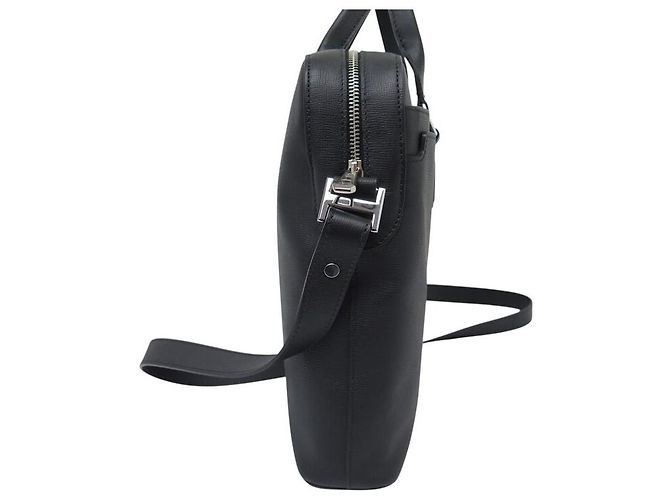 NEW LONGCHAMP DOCUMENT BAG 2151852001 GRAINED LEATHER SHOULDER STRAP - view 3