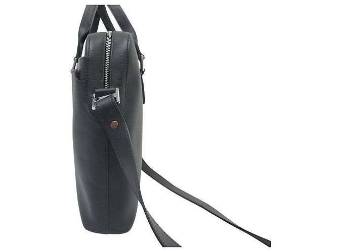 NEW LONGCHAMP DOCUMENT BAG 2151852001 GRAINED LEATHER SHOULDER STRAP - view 4