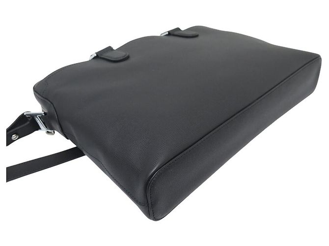 NEW LONGCHAMP DOCUMENT BAG 2151852001 GRAINED LEATHER SHOULDER STRAP - view 5