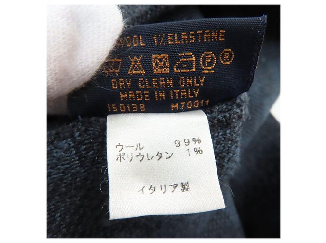 Wollstrickmütze mit LV Damier Logo-Patch von Louis Vuitton Blau - Ansicht 7