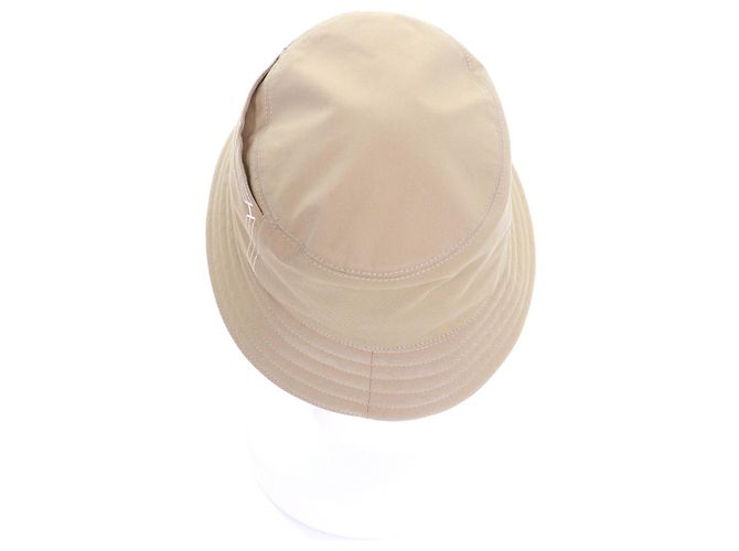 Cappello bucket in cotone ricamato Fred Stitch di Hermès Marrone Beige - vista 4