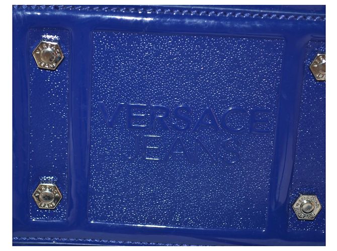 bolso de mano Versace Jeans Couture azul charol - vista 2